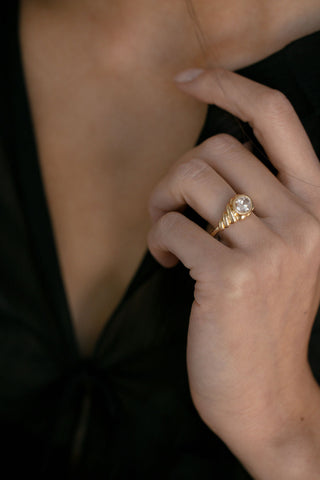 Unique Moissanite Ring