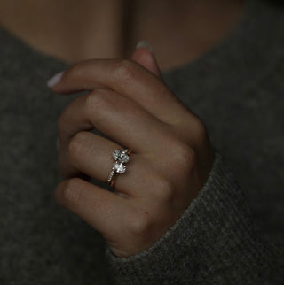 0.50 CT Oval Solitaire CVD E/VVS1 Diamond Engagement Ring - violetjewels