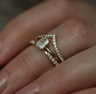 0.71 CT Radiant Solitaire CVD E/VS1 Diamond Engagement Ring - violetjewels