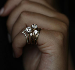 1.02 CT Round Solitaire CVD E/VS1 Diamond Engagement Ring - violetjewels