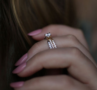 0.50 CT Round Solitaire CVD F/VVS1 Diamond Engagement Ring - violetjewels