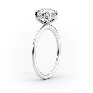 2.0 CT Round F/VS1 CVD Diamond Hidden Halo Engagement Ring - violetjewels