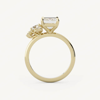 1.0 CT - 3.0 CT Emerald Cluster Engagement Ring