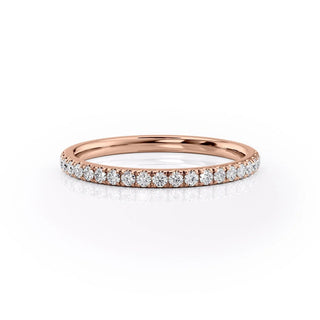 Round diamond half eternity wedding band – timeless elegance with continuous sparkle