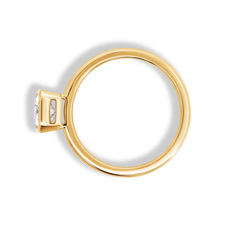 1.50-3.50 CT Radiant  Lab Grown Diamond Bezel Engagement Ring