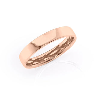 Minimalist plain wedding band with smooth polished finish – timeless unisex ring