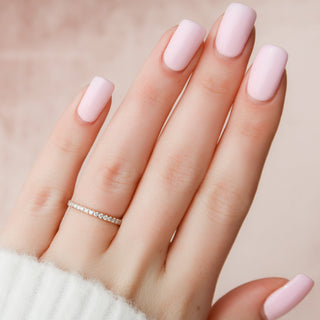 Round diamond half eternity wedding band – timeless elegance with continuous sparkle