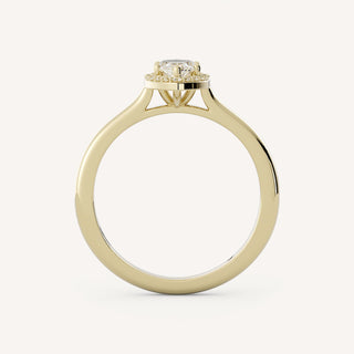 0.75 CT - 3.50 CT Marquise Halo Engagement Ring