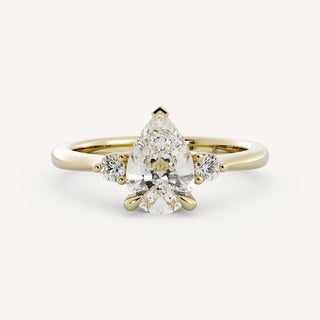 1.25 CT - 3.50 CT Pear Three Stone Engagement Ring