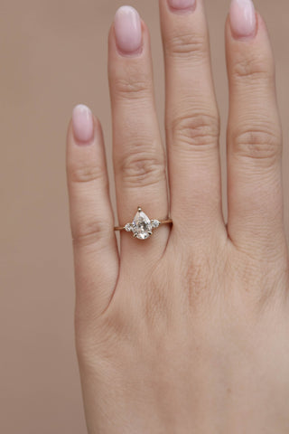 1.25 CT - 3.50 CT Pear Three Stone Engagement Ring