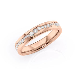 Twig wedding band with round diamonds – elegant, organic design inspired by nature