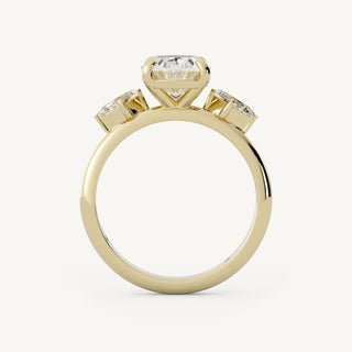 1.75 CT - 3.50 CT Oval Three Stone Diamond Engagement Ring