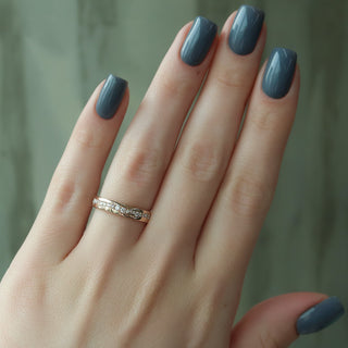 Twig wedding band with round diamonds – elegant, organic design inspired by nature