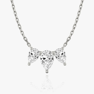 2.0 TCW Pear F/VS Lab Grown Diamond Necklace - violetjewels