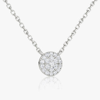 0.12 TCW Round F/VS Lab Grown Diamond Necklace - violetjewels