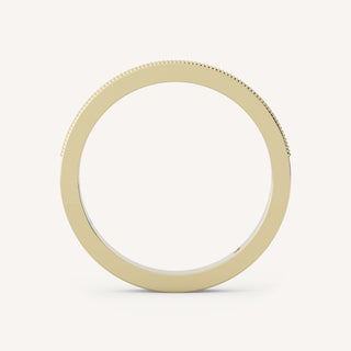 0.18 TCW Round Half Eternity Diamond Wedding Band