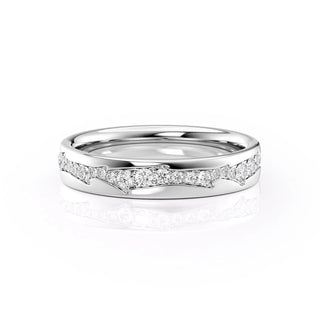 Twig wedding band with round diamonds – elegant, organic design inspired by nature