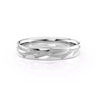 Classic plain wedding band with polished finish – simple and timeless design