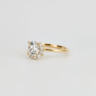 1.24 - 2.50 CT Round Lab Grown Diamond Cluster Engagement Ring