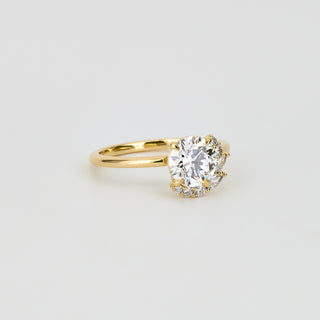 1.24 - 2.50 CT Round Lab Grown Diamond Cluster Engagement Ring