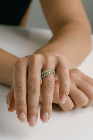 1.5 TCW Round EF-VVS Diamond Embrace Wedding Band