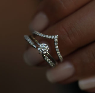 0.50 CT Round Solitaire CVD G/VVS2Diamond Engagement Ring - violetjewels