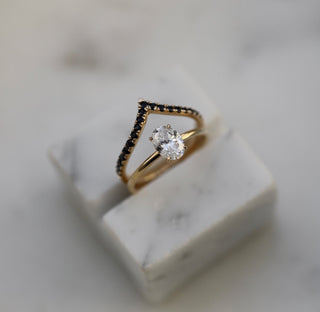 0.91 CT Oval Solitaire CVD E/VVS2 Diamond Engagement Ring - violetjewels