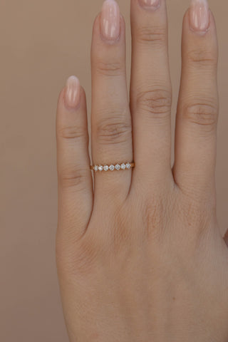 0.20 TCW Round 7 Stone Diamond Wedding Band