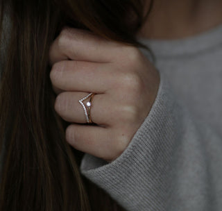 0.10 CT Round Solitaire CVD G/VS1 Diamond Engagement Ring - violetjewels