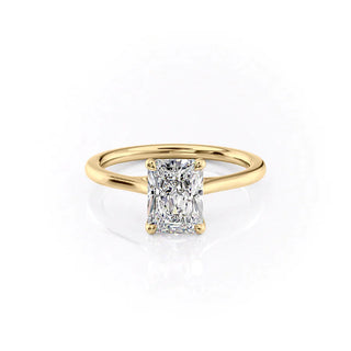 1.0-3.0 CT Radiant  Lab Grown Diamond Solitaire Engagement Ring