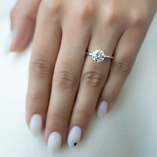 2.0 CT Round F/VS1 CVD Diamond Solitaire Engagement Ring - violetjewels