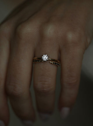 0.50 CT Round Solitaire CVD G/VVS2 Diamond Engagement Ring - violetjewels