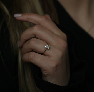 1.53 CT Radiant Solitaire CVD E/VVS2 Diamond Engagement Ring - violetjewels