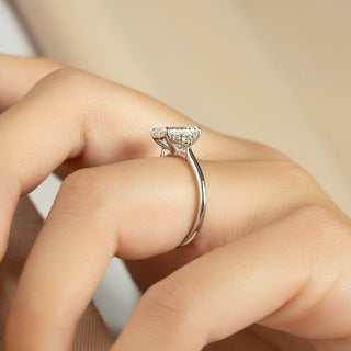 1.50 CT-3.50 CT Emerald F/VS1 CVD Diamond Cluster Engagement Ring - violetjewels