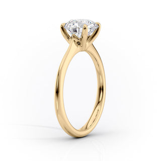 1.0 -3.0 CT Radiant  Lab Grown Diamond Solitaire Engagement Ring