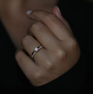 0.50 CT Round Solitaire CVD E/VS1 Diamond Engagement Ring - violetjewels