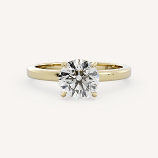 1.25 CT - 3.50 CT Round Solitaire Engagement Ring