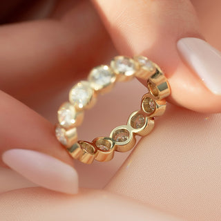 3.50 TCW Round Diamond Bezel Eternity Wedding Band