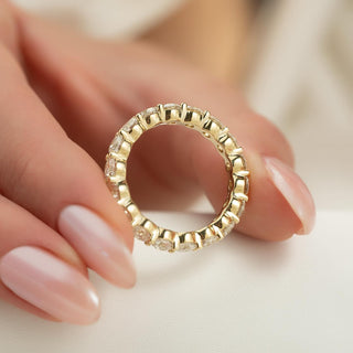 4.0  TCW Round Diamond Full Eternity Wedding Band
