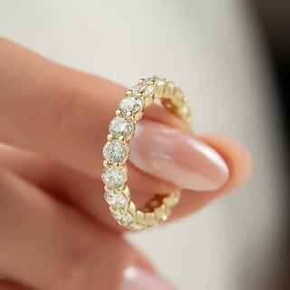 4.0  TCW Round Diamond Full Eternity Wedding Band