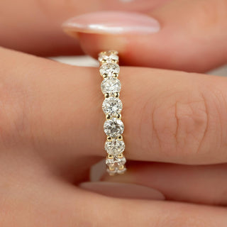 4.0  TCW Round Diamond Full Eternity Wedding Band