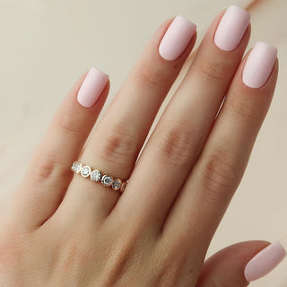 2.0 TCW Round Diamond Bezel Eternity Wedding Band