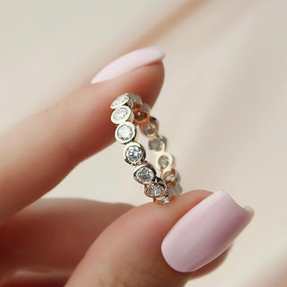 2.0 TCW Round Diamond Bezel Eternity Wedding Band
