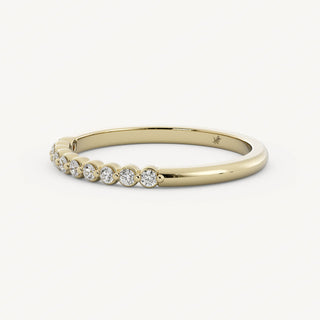 0.15 TCW Round Half Eternity Diamond Wedding Band