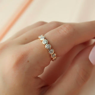 2.0 TCW Round Diamond Bezel Eternity Wedding Band