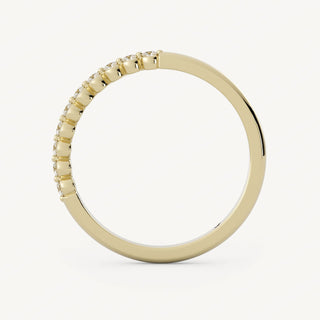 0.15 TCW Round Half Eternity Diamond Wedding Band