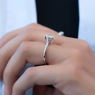 150-3.50 CT Round  Lab Grown Diamond Hidden Halo Engagement Ring