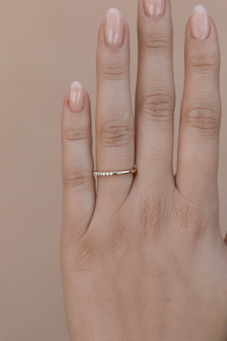 0.15 TCW Round Half Eternity Diamond Wedding Band