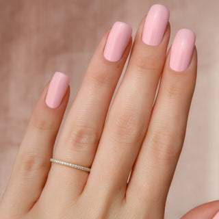 Round diamond half eternity wedding band – classic sparkle with timeless elegance