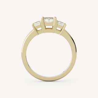 1.0 CT - 3.0 CT Baguette Three stone Engagement Ring